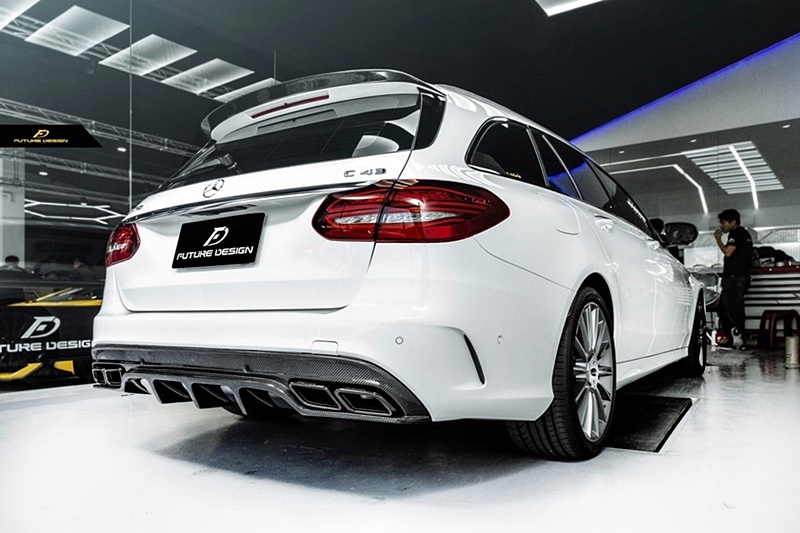 W205 Wagon - AMG style Carbon Trunk Spoiler_02
